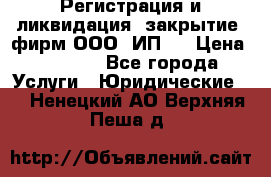 Регистрация и ликвидация (закрытие) фирм ООО, ИП.  › Цена ­ 2 500 - Все города Услуги » Юридические   . Ненецкий АО,Верхняя Пеша д.